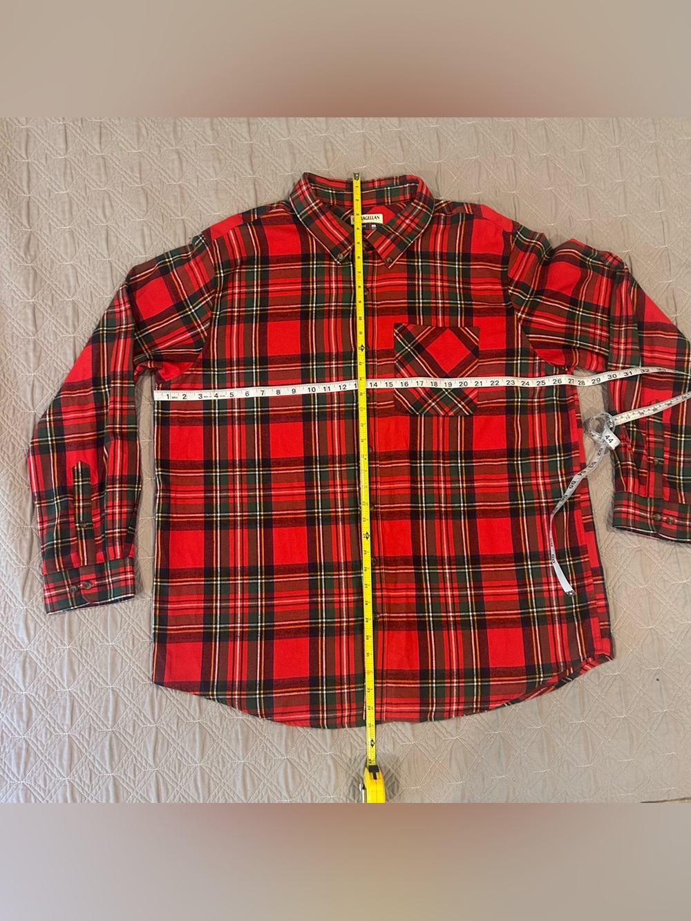 Magellan Outdoors Red Plaid Button-Down Shirt